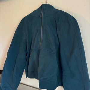 Blue/green lululemon oversized scuba half zip